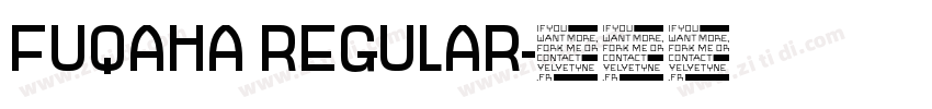 FUQAHA REGULAR字体转换